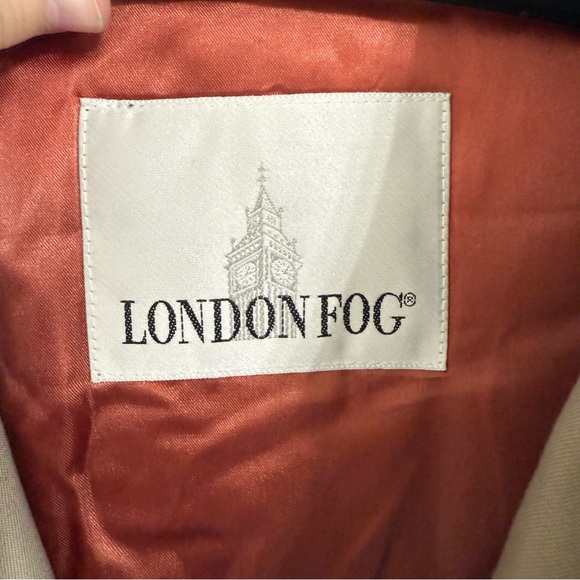LONDON FOG Khaki Double Breasted Trench Coat Removable Lining. Men’s 42 Reg - Picture 11 of 12